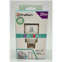 CARICA RETE PD 20W 1TYPE-C WHITE + CAVO TYPE-C/LIGHTNING 1,5MT WHITE