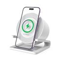 CARICA RETE WIRELESS 15W C/SPEAKERS BT + LUCE RGB WHITE