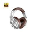 CUFFIA BLUETOOTH STEREO FUSION A70 HI-RES CON MICROFONO E CAVO SILVER/BROWN