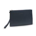POCHETTE IN SIMILPELLE CON ZIP E TRACOLLA UNISEX ET-HB006 SAFFIANO BLUE-GOLD