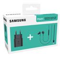 CARICA RETE PD 25W GP-PTU021SOABQ 1USB-C BLACK + AURICOLARE TYPE-C AKG GP-TOU021CSGBW BLACK