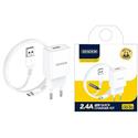 CARICA RETE 2.4A OG30 1USB FAST WHITE + CAVO DATI TYPE-C/USB 1MT WHITE