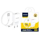 CARICA RETE 2.1A OG30 1USB FAST WHITE + CAVO DATI LIGHTNING/USB 1MT WHITE