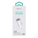 CARICA AUTO 3.1A 2 USB WHITE