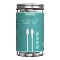 KIT BARATTOLO 30 CAVI TYPE-C/LIGHTNING