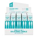 KIT ESPOSITORE BANCO 25 CAVI SILICONE USB PD- LIGHTNING/TYPE-C COMPACT