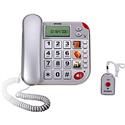 TELEFONO FISSO SUPER BRAVO PLUS + TELECOMANDO ARGENTO