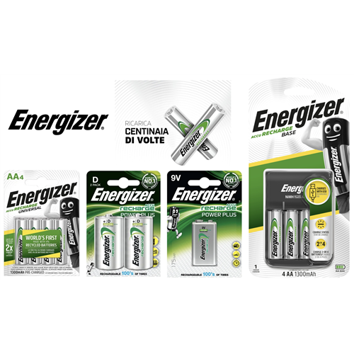 ENERGIZER BATTERIE RICARICABILI