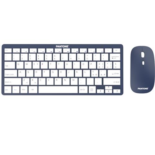 TASTIERA MULTIMEDIALE+ MOUSE WIRELESS BLU